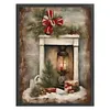 Christmas Fireplace-11CT Stamped Cross Stitch 40*53cm/15.75*20.87in tapestrymarket