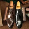 Classic Mens Black Derby Dress Shoes Business