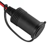 12-24V Car Motorcycle Truck Cigarette Lighter Socket with 10A Fuse+Cable