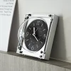 Original New Retro-Style Modern Black Clock | Silent Desktop Ornament for Living Room