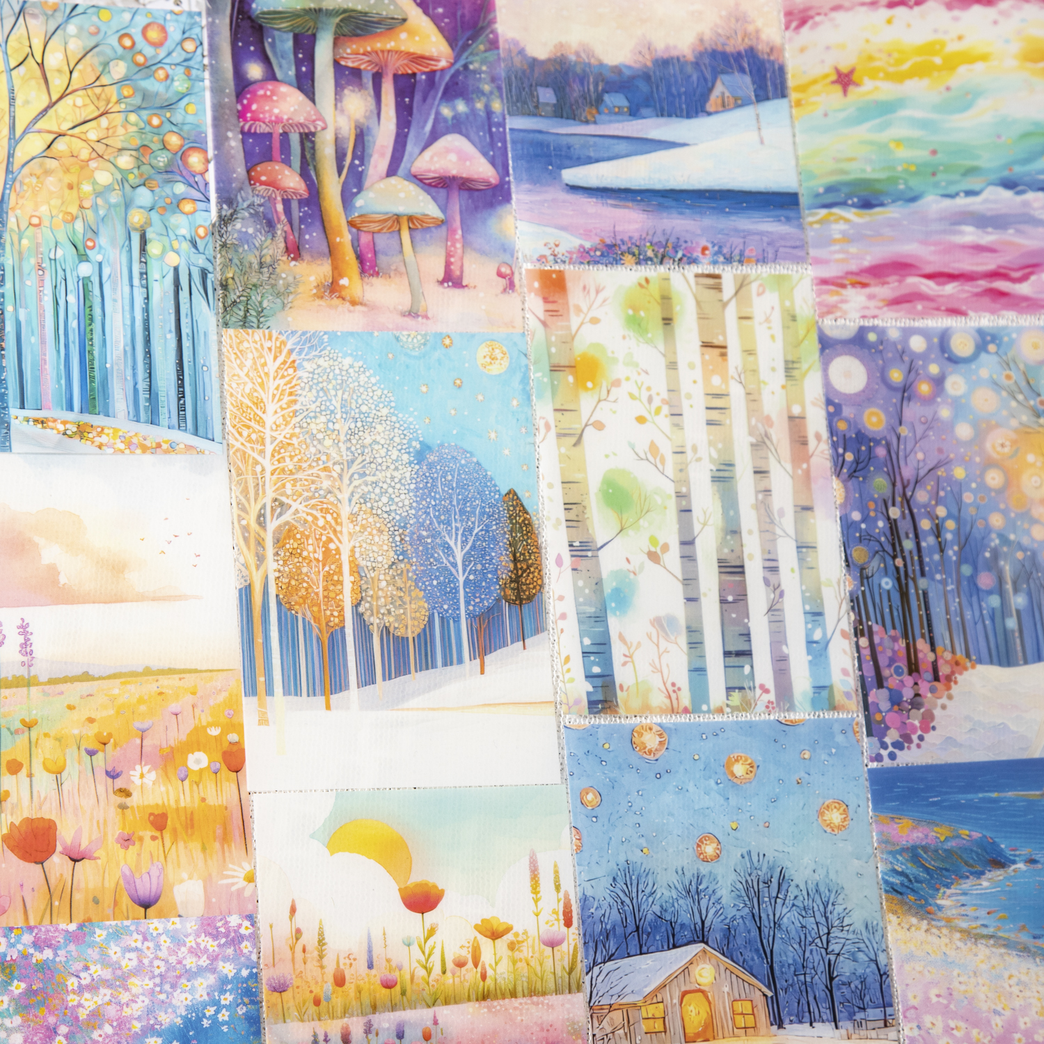 PET 스티커 - 비밀의 세계와 환상의 꿈 시리즈 귀여운 식물 꽃 풍경