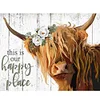 Hignland Cow - 11CT Stamped Cross Stitch 50*40cm