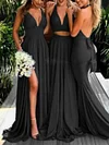 Plunging Backless Lace-Up Maxi Dress