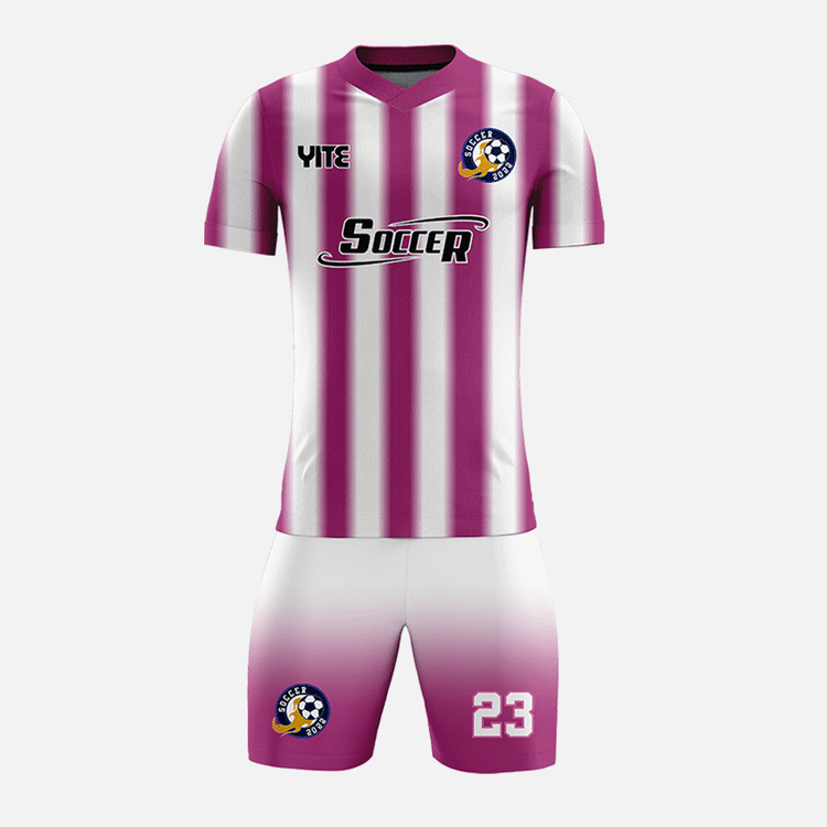 YITE | YTZQ110-White And Pink Soccer Uniforms