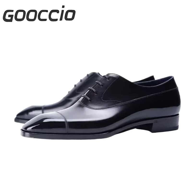 BT182 Museum Calf Skin Dress Shoes For Men/Balmoral Oxford Shoes GOOCCIO  