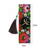 2pcs 5D DIY Special Shaped Diamond Painting Leather Flower Tassel Art Book Marks