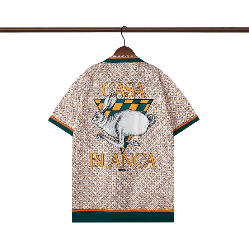 Casablanca 2023 new silk short-sleeved shirt