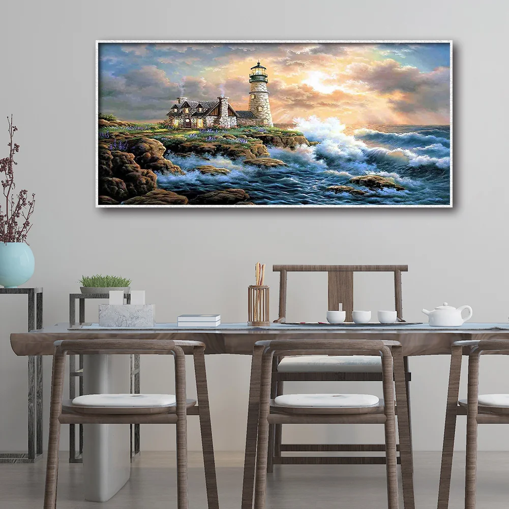 Diamond Painting - Full Round Drill - Coast Light(80*40cm)