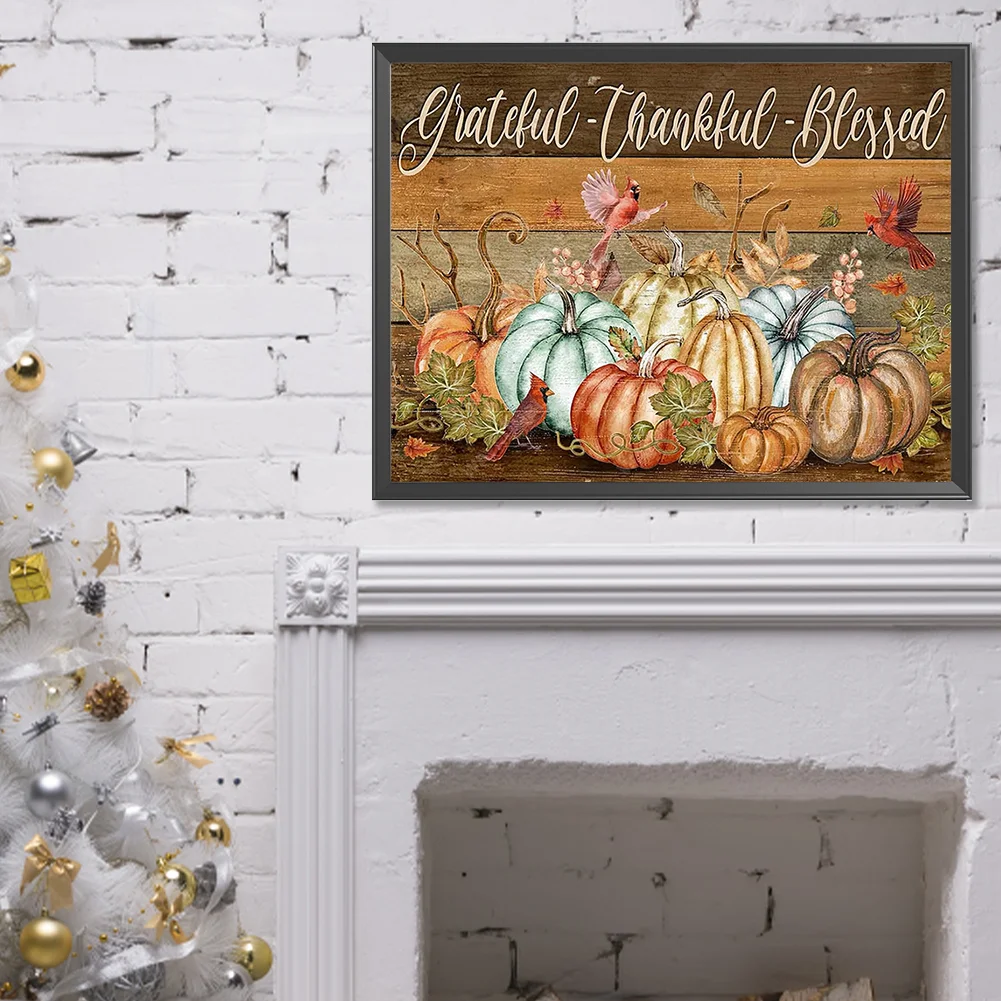 Full Round Diamond Painting 40*30cm - Pumpkin