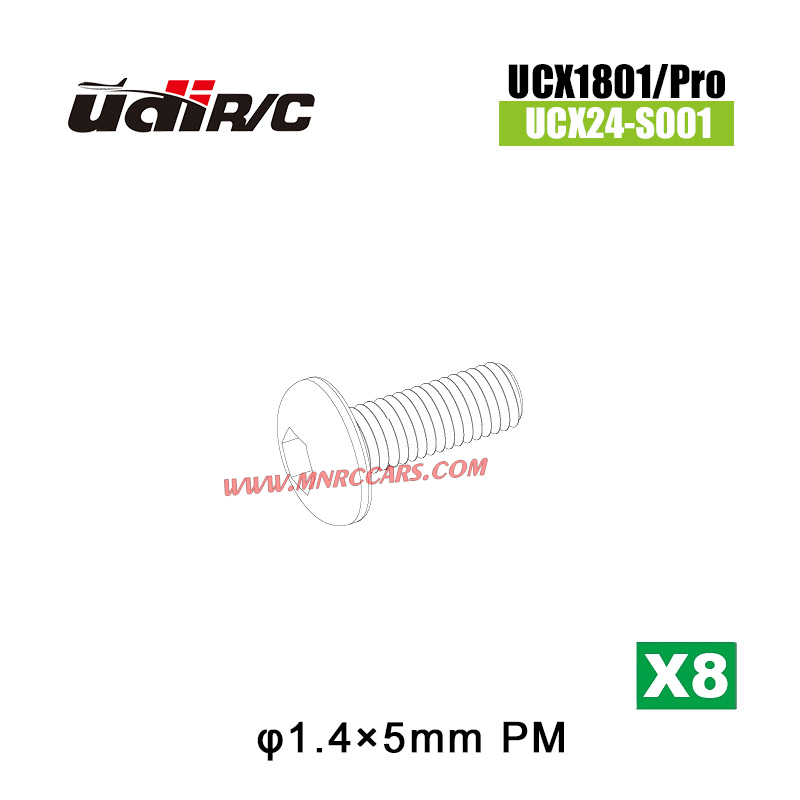 UDIRC UCX1801/Pro RC Car Parts Screw and Nut UCX24-S001-S009