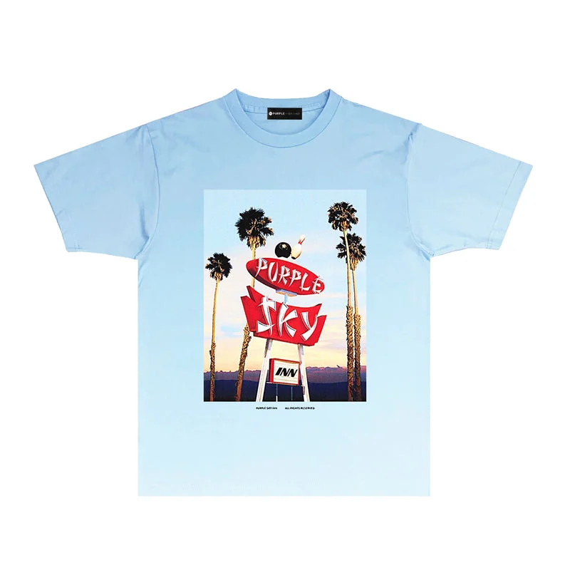 Purple 2023 new fashion T-shirt short sleeves