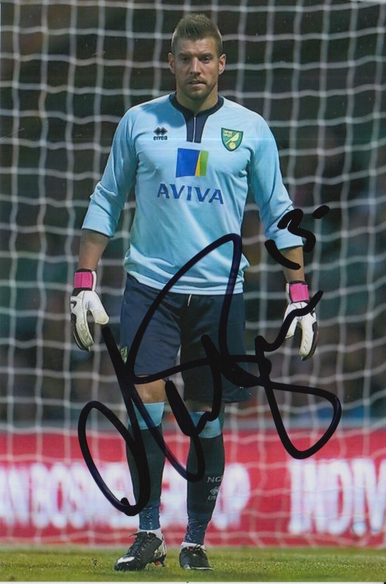 NORWICH CITY HAND SIGNED JOHN RUDD 6X4 Photo Poster painting.