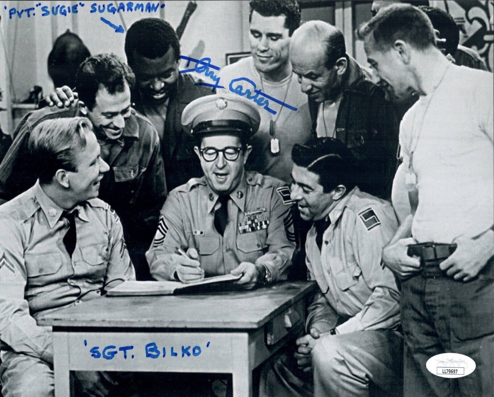 TERRY CARTER Signed SGT. BILKO 8x10 Photo Poster painting SUGARMAN Autograph JSA COA Cert