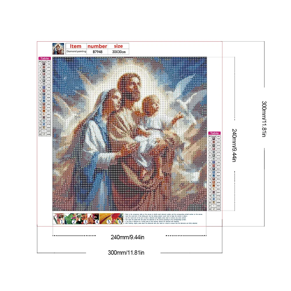 Diamond Painting - Full Round Drill - The Jesus Family(Canvas|30*30cm)
