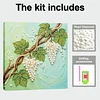 DIY Pearl Painting Grape Bunches for Home Wall Decor with Frame(25x25cm)