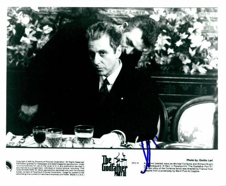 Al Pacino (The Godfather) signed 8x10 Photo Poster painting COA