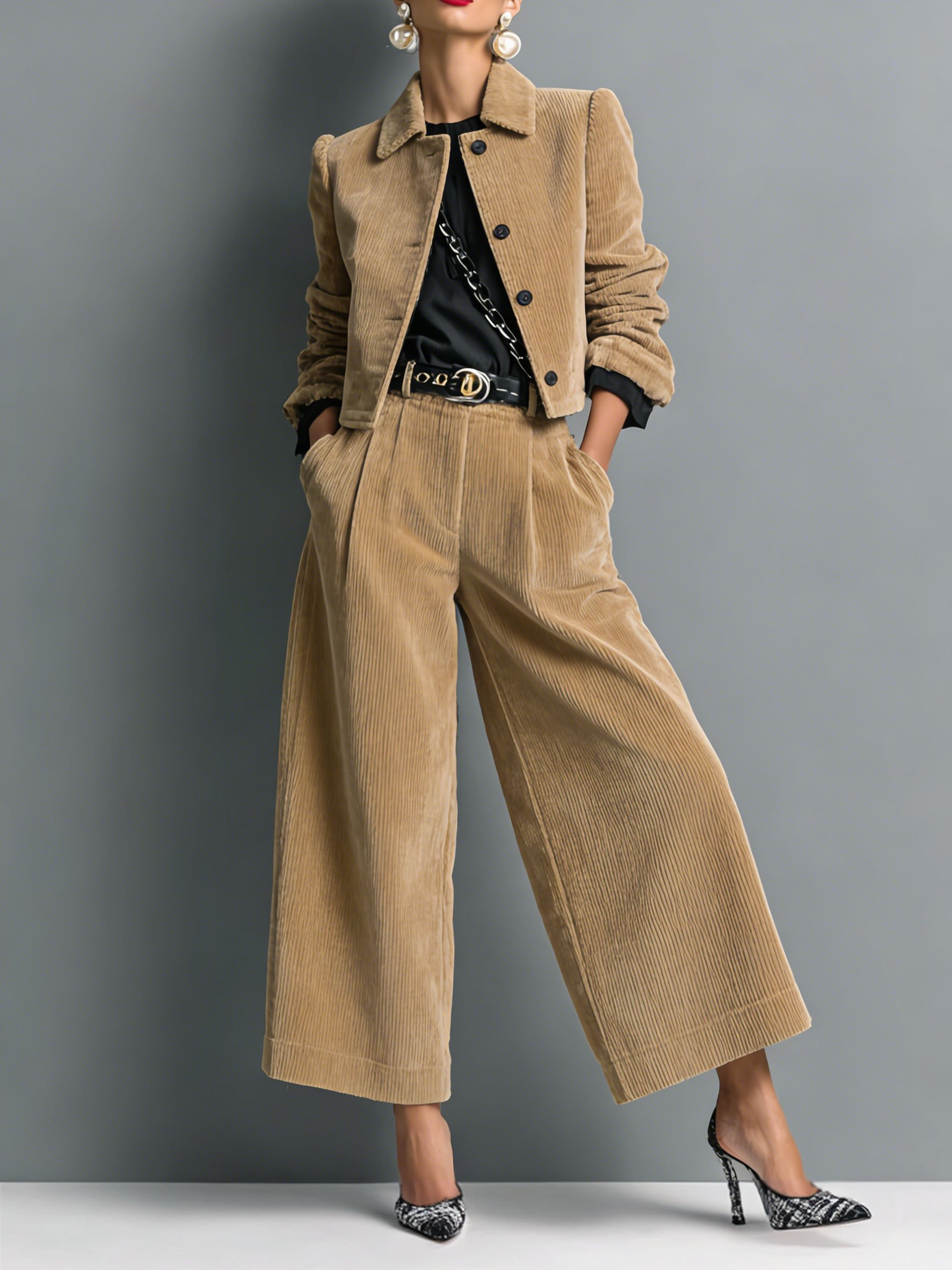 Corduroy Two-Piece Set
