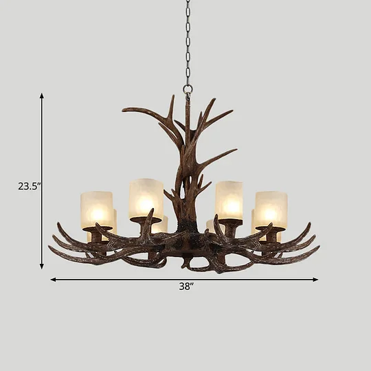 3/6/8 Lights Chandelier Lighting Fixture Antique Candelabra Resin