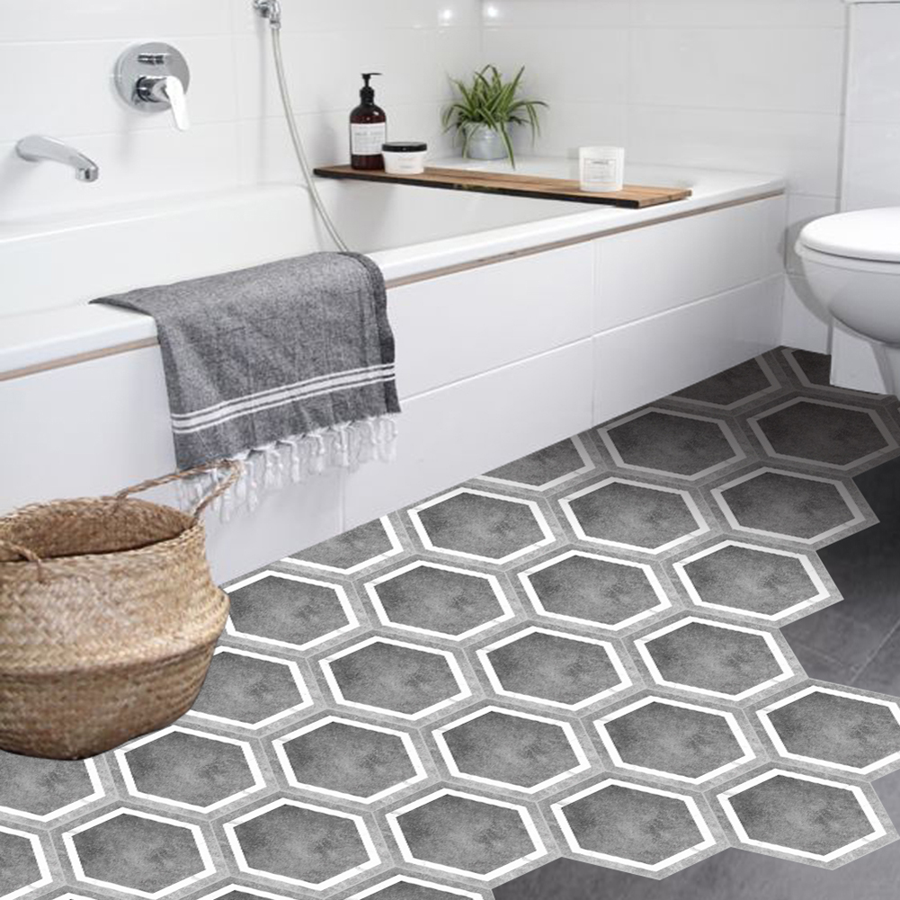 

10pcs Hexagon Tile Wall Stickers Waterproof DIY Art Mural Living Room Decor, Db077, 501 Original