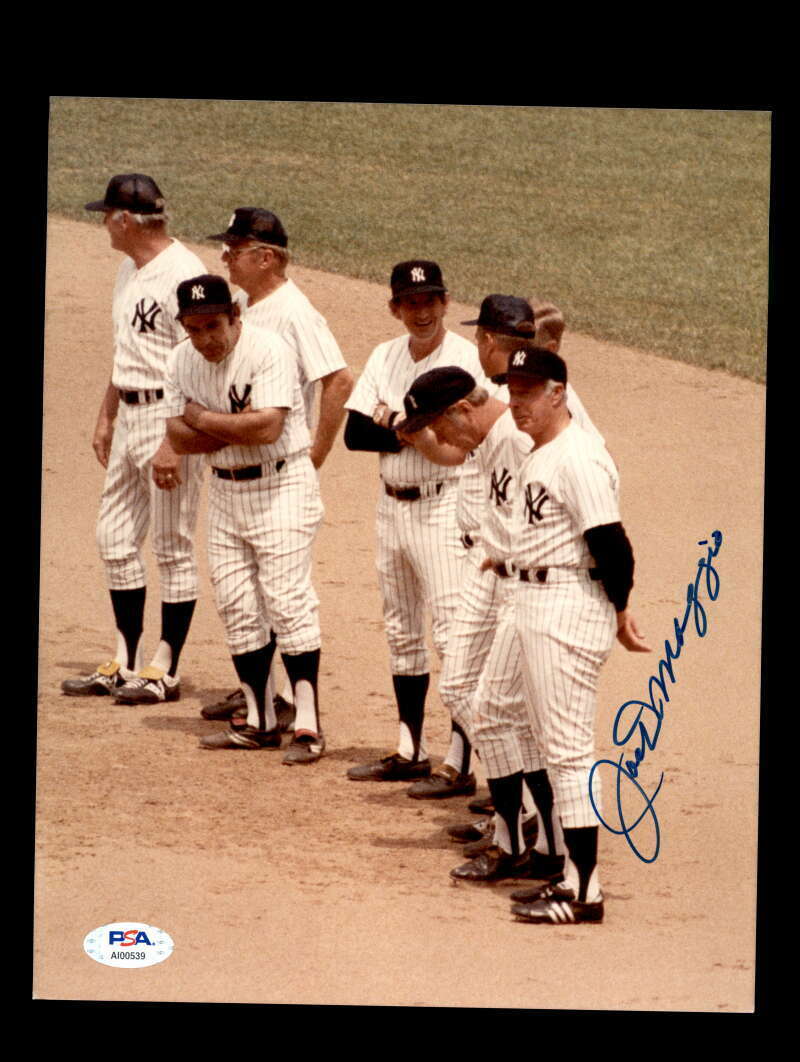 Joe Dimaggio PSA DNA Signed 8x10 Original Yankees Photo Poster painting Autograph