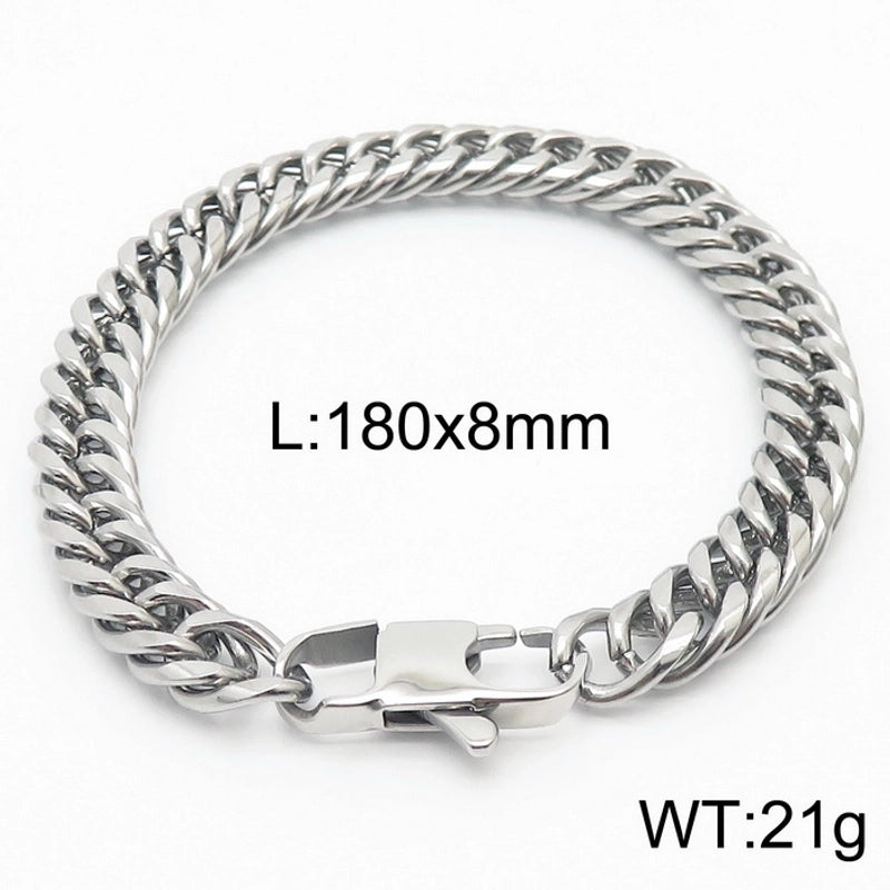Minimalist Solid Color Titanium Steel Unisex Bracelets