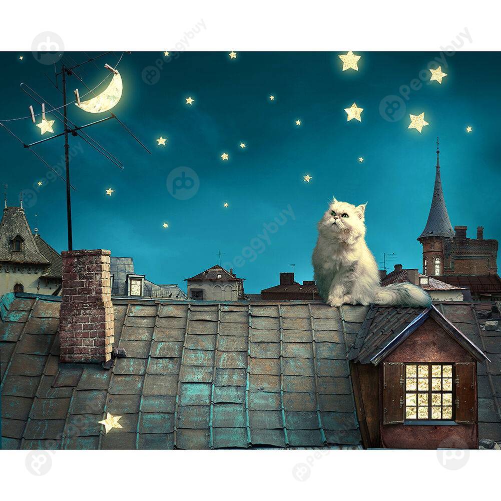 

1000pcs Paper Jigsaw White Persian Cat DIY Puzzle Adults Kids Picture Toys, 501 Original