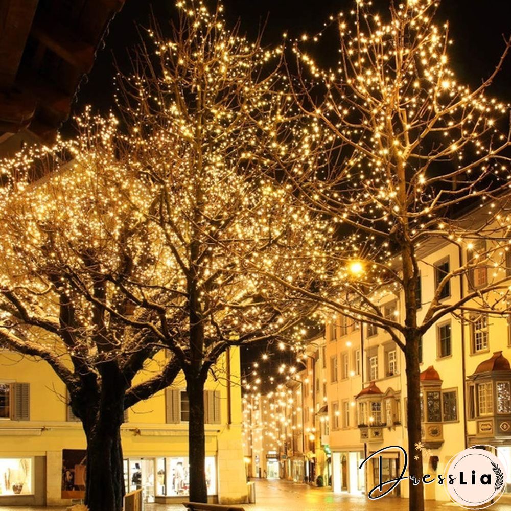 Outdoor Lighting String 200 LED Solar Garden Light Power Lamp Christmas Party for Street