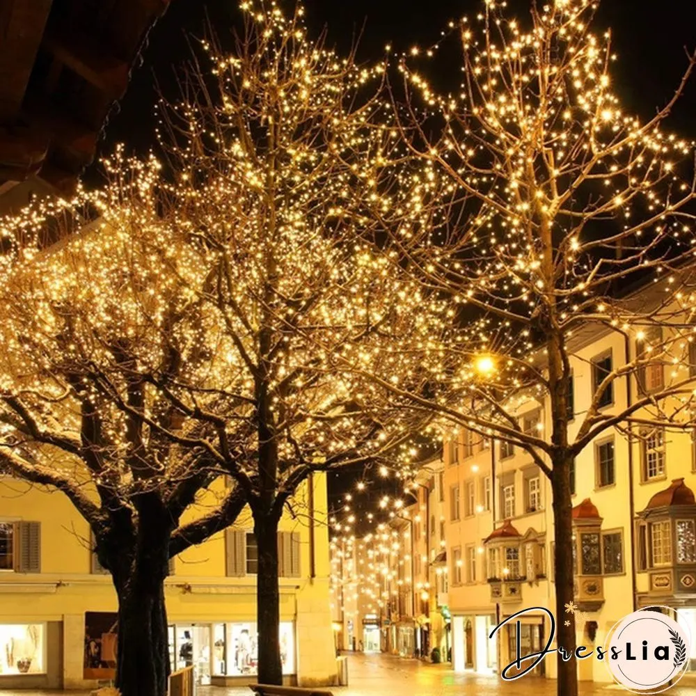 Outdoor Lighting String 200 LED Solar Garden Light Power Lamp Christmas Party for Street