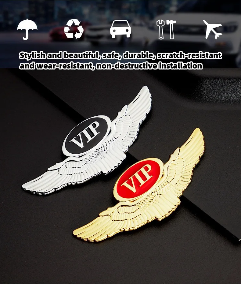 3D Wings Metal Logo for Cars（2PCS）