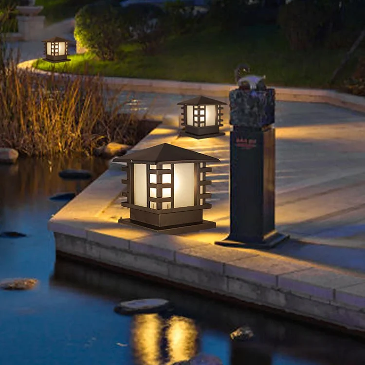 European Retro Column Light LED Landscape Decorative Lighting for Villa Courtyard - Appledas