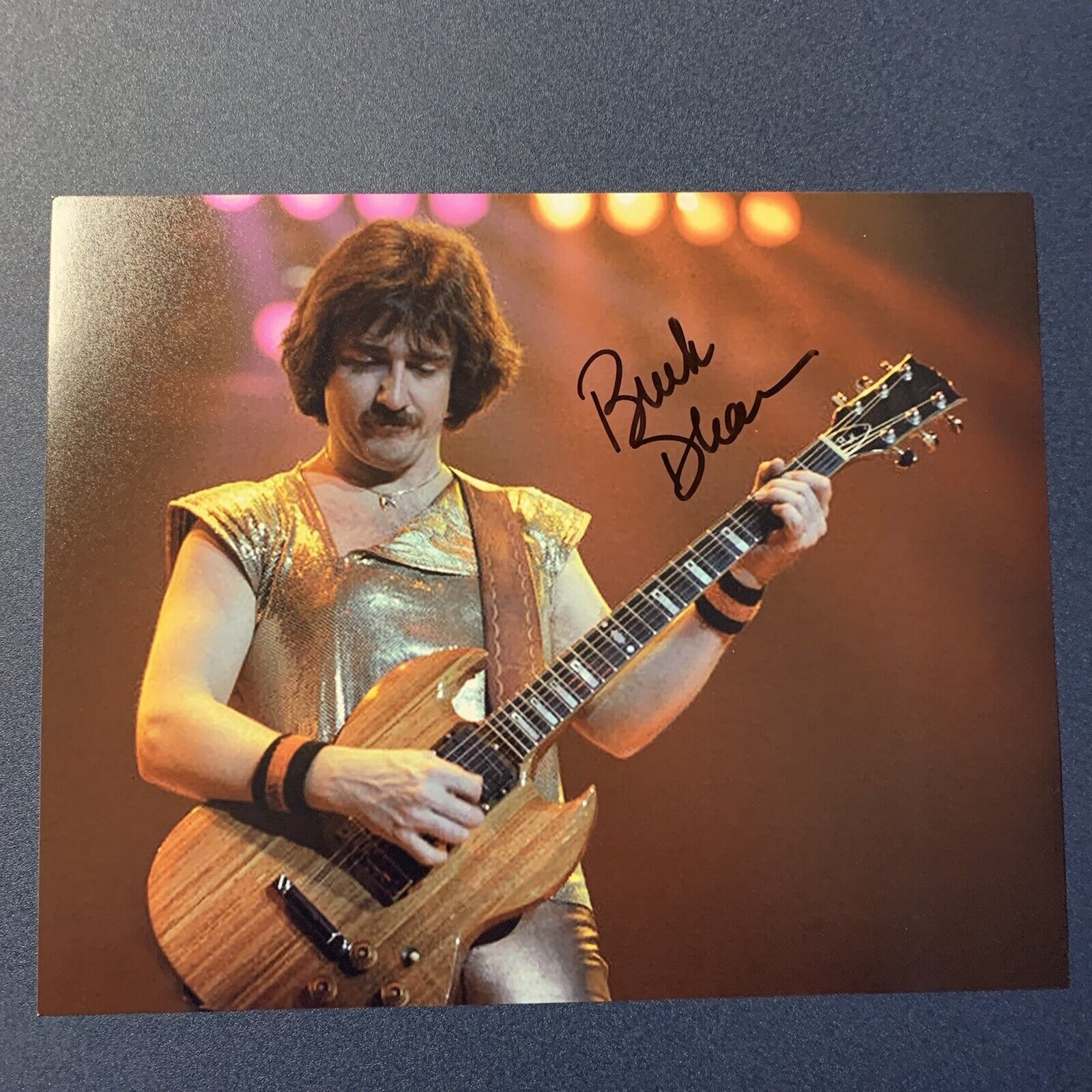 BUCK DHARMA SIGNED 8x10 Photo Poster painting AUTOGRAPHED BLUE OYSTER CULT ORIGINAL PROOF COA