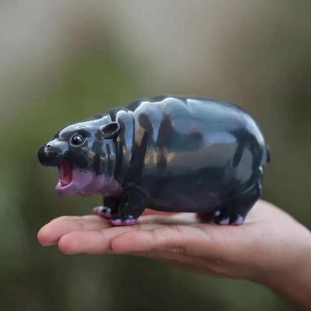Baby Pygmy Hippo Collectible - tree - Codlins