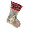 Linen Diamond Painting Christmas Socks 5D Rhinestone Xmas Socks for Kid Gift