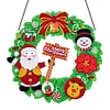 DIY Special Shaped Diamond Painting Wall Decor Wreath Kit(Santa Snowman)