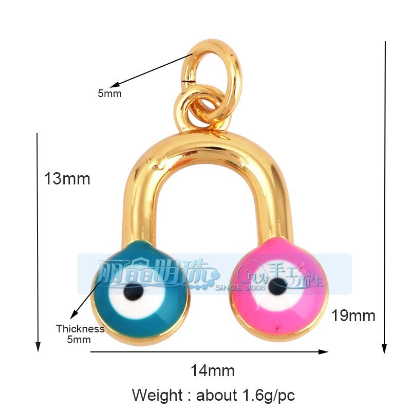 1 Piece Copper Devil’s Eye Pendant Jewelry Accessories