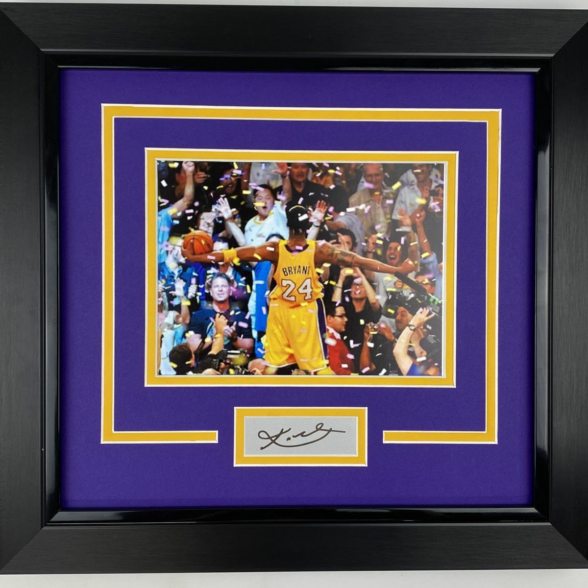 Framed Kobe Bryant Facsimile Laser Engraved Auto Los Angeles Lakers Mamba Photo Poster painting