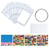 50pcs DIY Diamond Painting Werkzeuge selbstklebende Taschen f&uuml;r Bastelbedarf (wei&szlig;)
