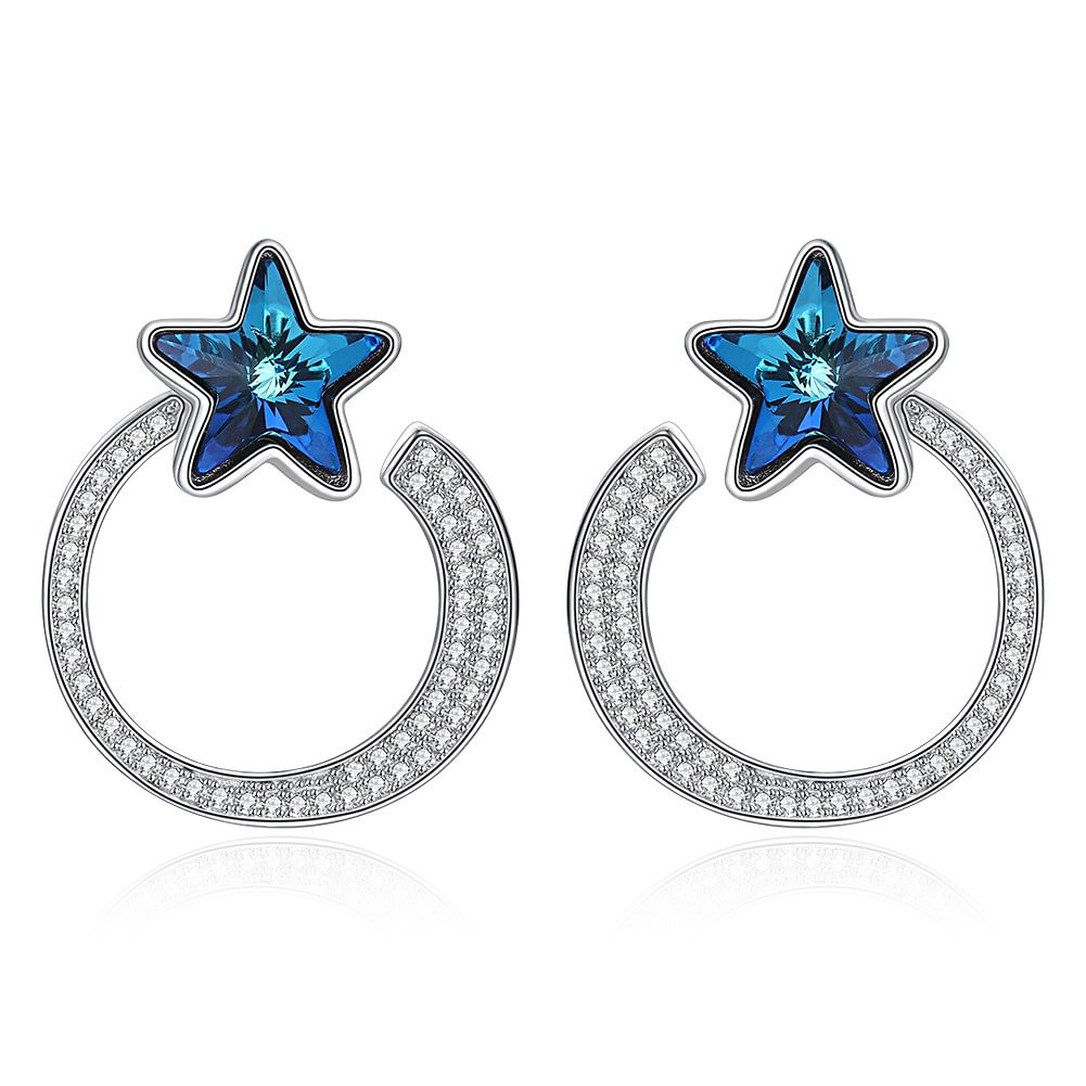 Crystal  Star Crystal Stud Earrings