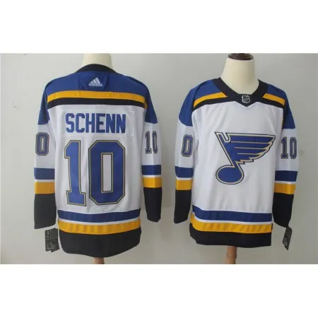 Men's  St. Louis Blues #10 Brayden Schenn White Stitched NHL Jersey