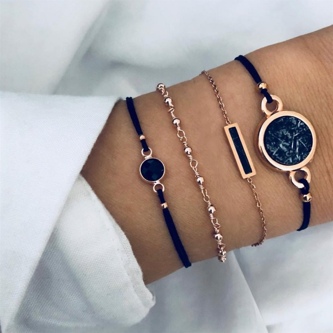 Women's Vintage Black Turquoise Bracelet