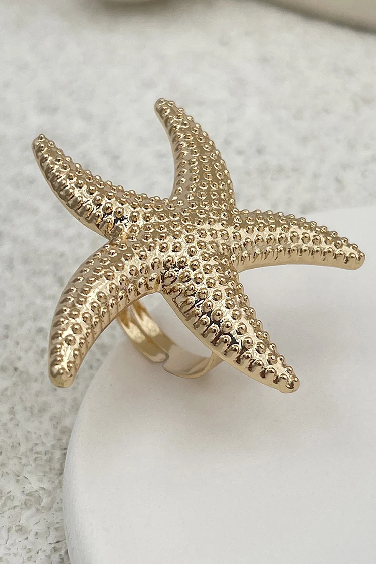 Cocktail Party Star Pearl Branch Flower Shaped Irregular Alloy Rings 2024 - Xpluswear