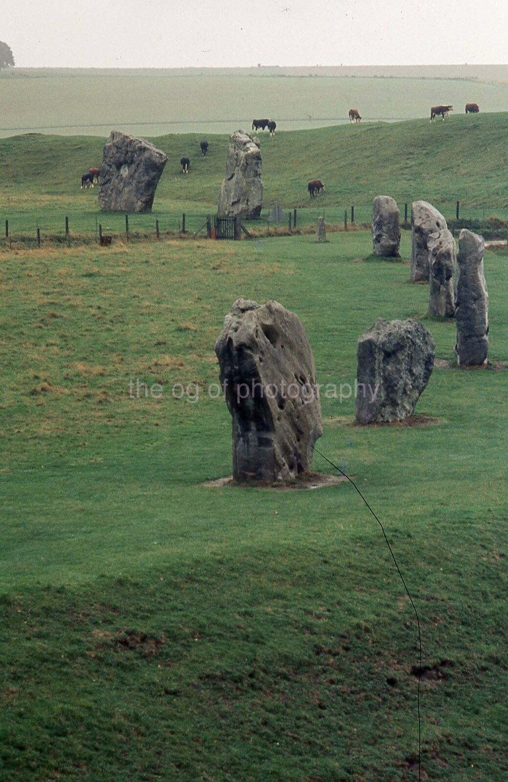 MEGALITH SITE 35mm FOUND SLIDE Vintage COLOR England ORIGINAL Photo Poster painting 17 T 29 A