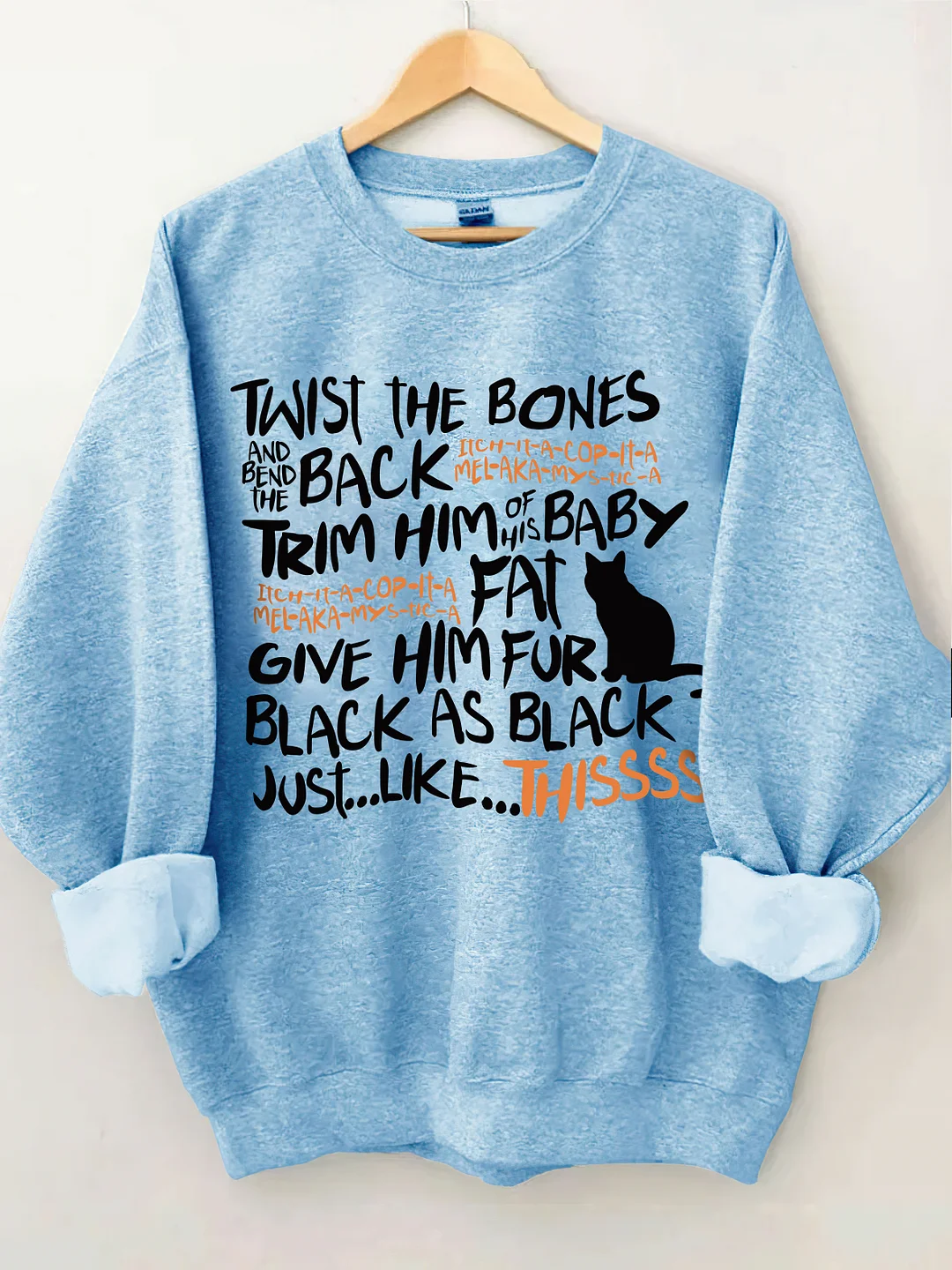 Twist The Bones Halloween Cat Sweatshirt