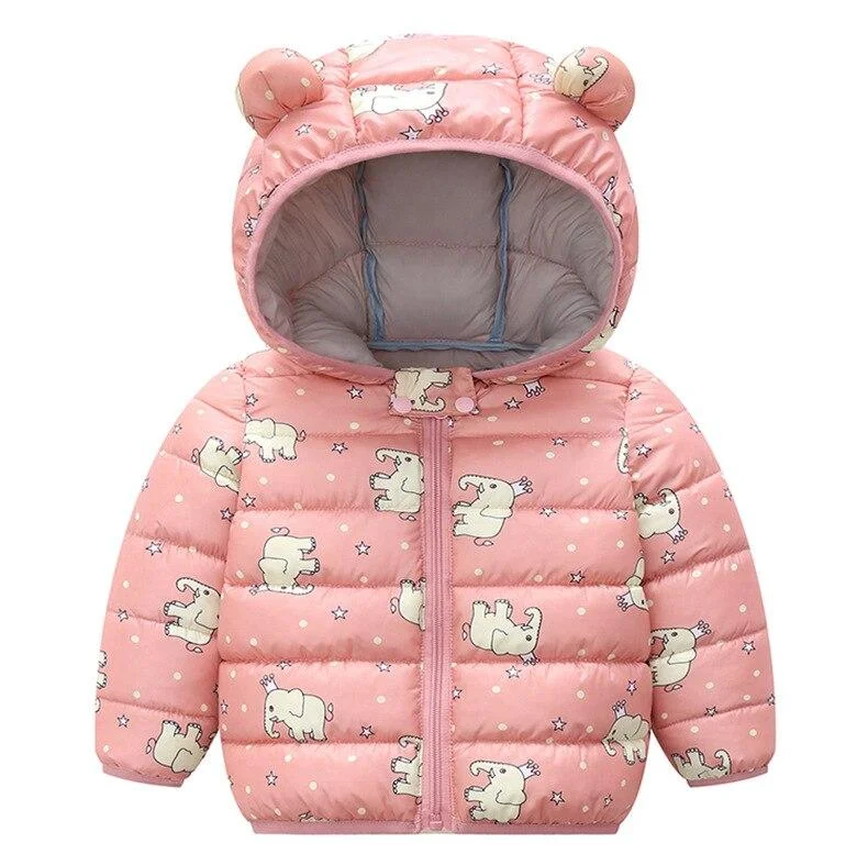 Children Solid Color Coat Boys Trendy Cotton Clothes Girls Fashion Hooded Outerwear Kids Casual Warm Jacket Kids Winter Clothes