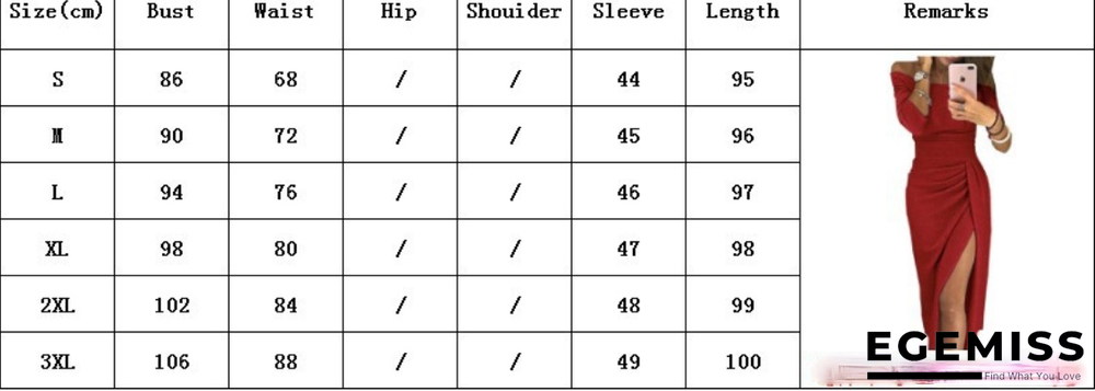 Women's Dress with Buttock Slit and One Line Collar | EGEMISS