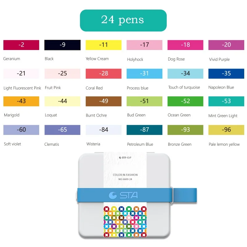 STA 6600 Hand Account Pen, Color Needle Pen Set, Line Marker, Drawing Pen, Hand Drawing, Special For Student Animation