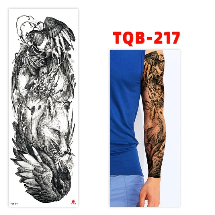 Temporary Tatoo Tattoo for Woman Tattoo Stickers Arm Tattoo Big Sleeve Men and Women Personality Tiger Leopard stickers
