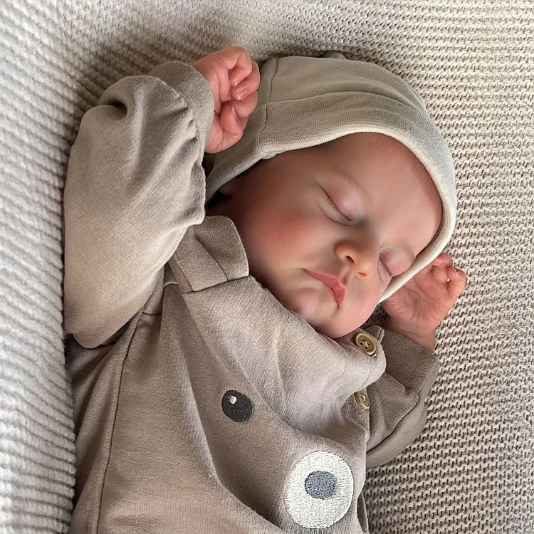 12"&16" Newborn Cute Boy or Girl Doll, Full Flexible Silicone Reborn Baby Dolls with Closed Eyes and Asleep Face Named Maranda