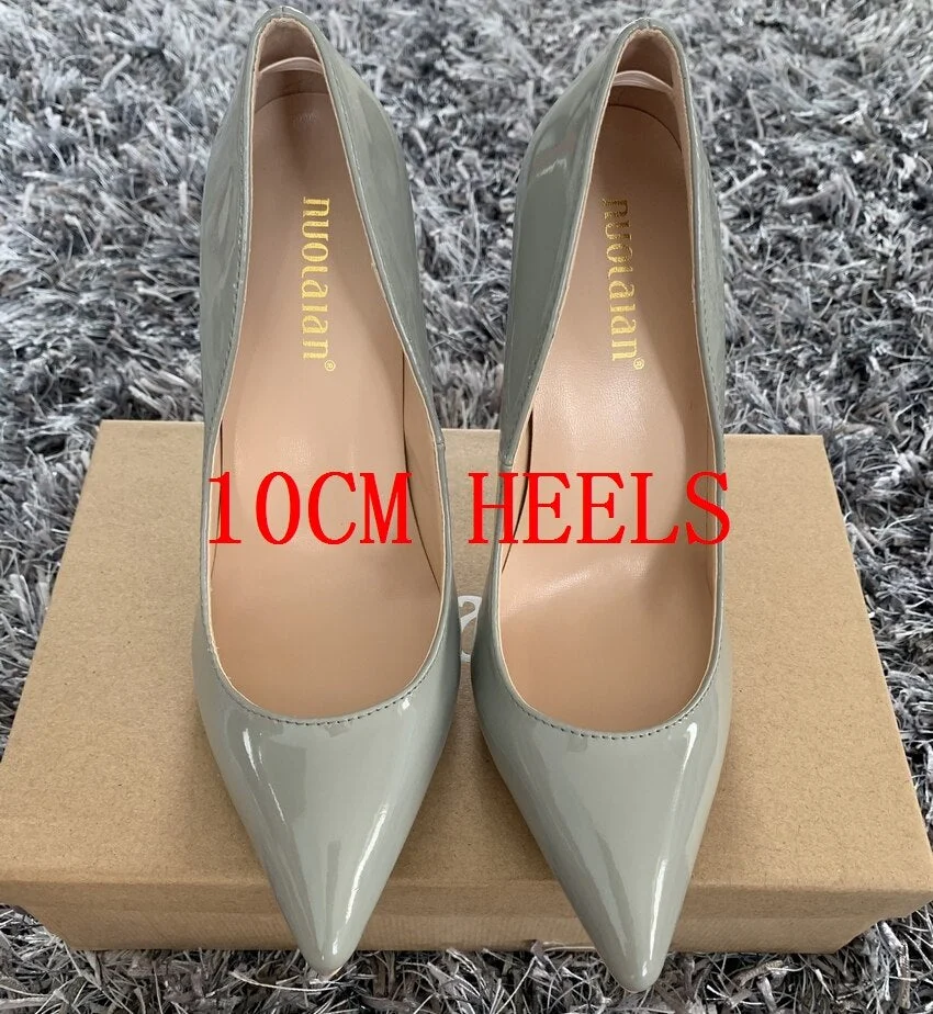 Autums Spring 2019 New Women Pumps Patent Leather Ladies Sexy Wedding High Heel Shoes Woman Party Wedding Pumps