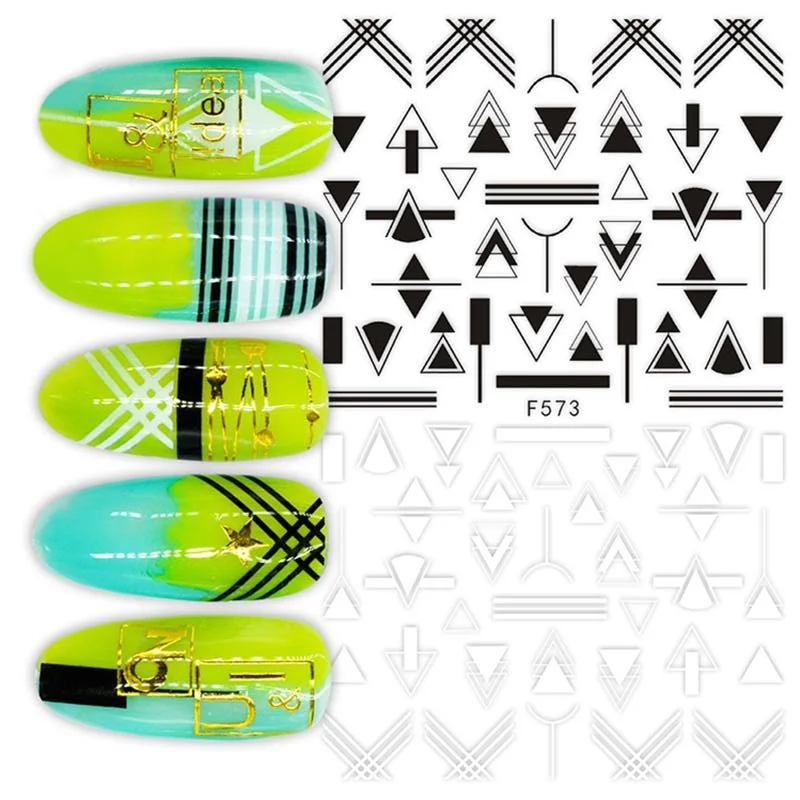 The New 3D Nail Sticker Cool English Letter Stickers For Nail Foil Love Heart Design Nails Accessories Fashion Manicures Sticker